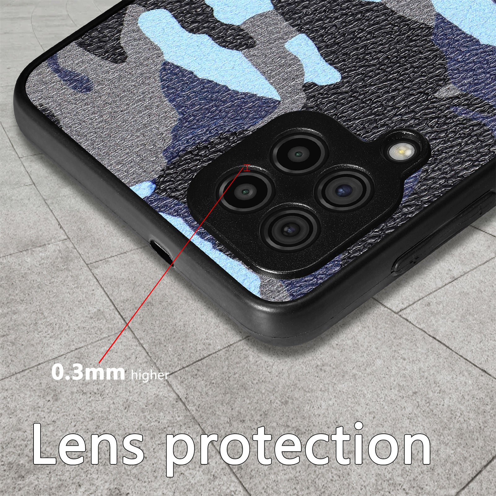 For Samsung Galaxy A22 4G (EU Version) Camouflage Pattern Leather Coated PC TPU Phone Case Cover For Samsung Galaxy A22 4G (EU Version) Camouflage Pattern Leather Coated PC TPU Phone Case Cover